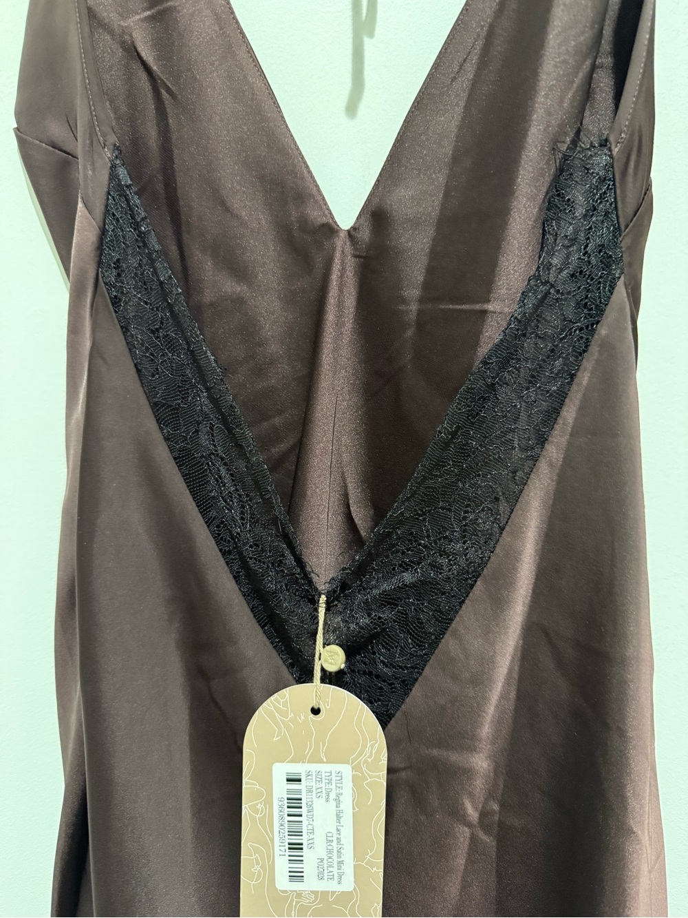 Meshki- Halter Mini Dress in chocolate brown - Picture 5 of 7